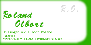roland olbort business card